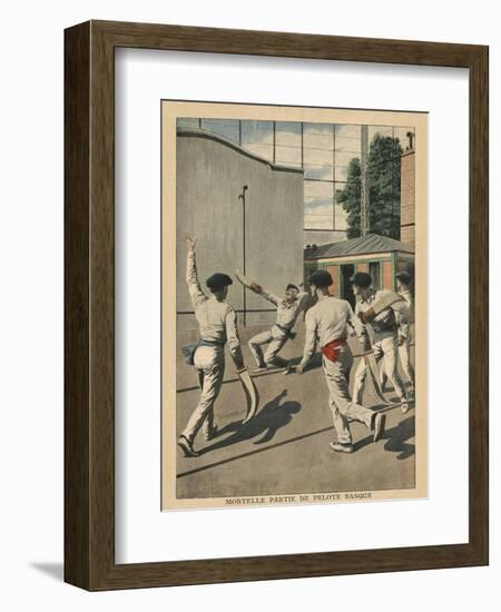 Fatal Basque Pelota, Illustration from 'Le Petit Journal', Supplement Illustre, 26th May 1907-French School-Framed Giclee Print