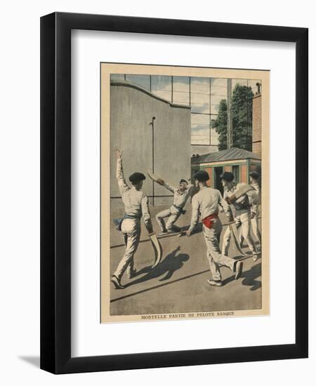 Fatal Basque Pelota, Illustration from 'Le Petit Journal', Supplement Illustre, 26th May 1907-French School-Framed Giclee Print