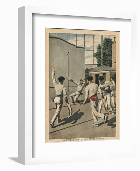 Fatal Basque Pelota, Illustration from 'Le Petit Journal', Supplement Illustre, 26th May 1907-French School-Framed Giclee Print