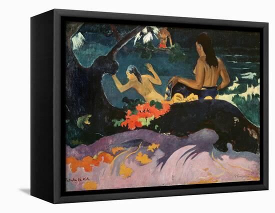 Fatata Te Miti (By the Sea) 1892-Paul Gauguin-Framed Stretched Canvas