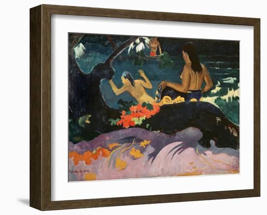 Fatata Te Miti (By the Sea) 1892-Paul Gauguin-Framed Giclee Print