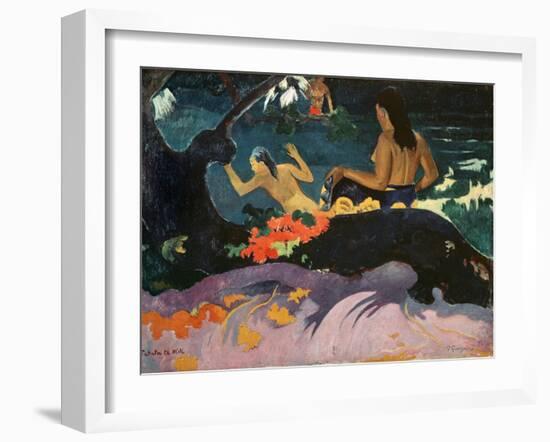 Fatata Te Miti (By the Sea) 1892-Paul Gauguin-Framed Giclee Print