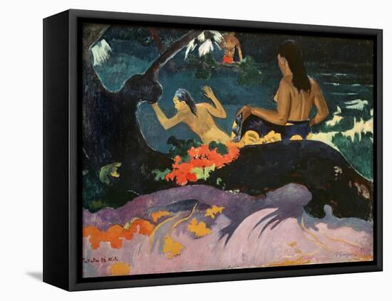 Fatata Te Miti (By the Sea) 1892-Paul Gauguin-Framed Stretched Canvas