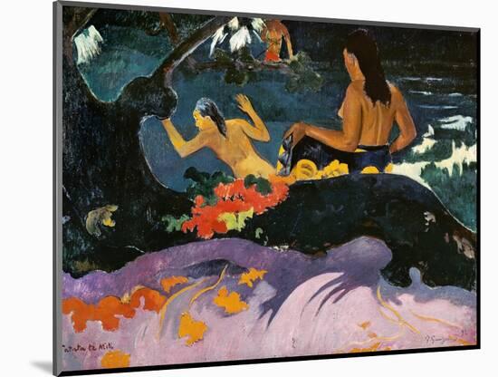 Fatata Te Miti (By the Sea), 1892-Paul Gauguin-Mounted Giclee Print