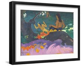 Fatata Te Miti (By the Sea) 1892-Paul Gauguin-Framed Giclee Print