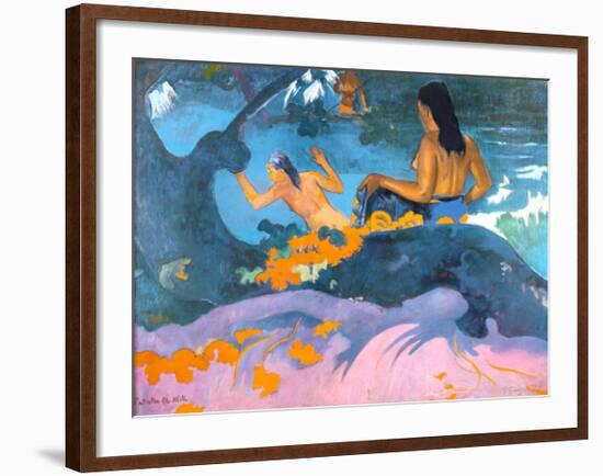 Fatata Te Miti-Paul Gauguin-Framed Art Print
