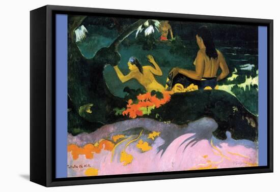 Fatata Te Miti-Paul Gauguin-Framed Stretched Canvas