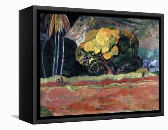 Fatata Te Moua (At the Foot of a Mountai), 1892-Paul Gauguin-Framed Stretched Canvas