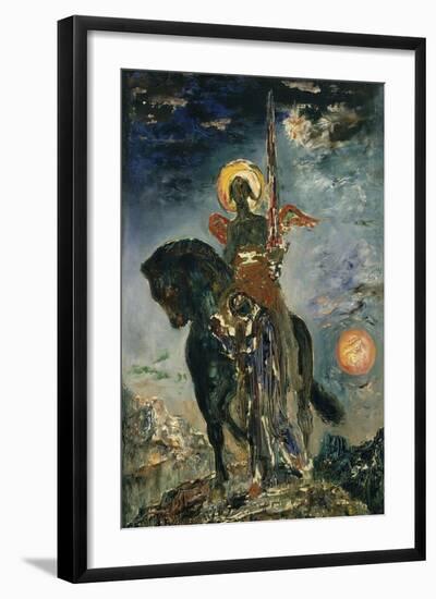 Fate and the Angel of Death, 1890-Gustave Moreau-Framed Art Print