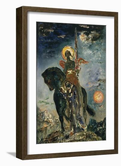 Fate and the Angel of Death, 1890-Gustave Moreau-Framed Art Print