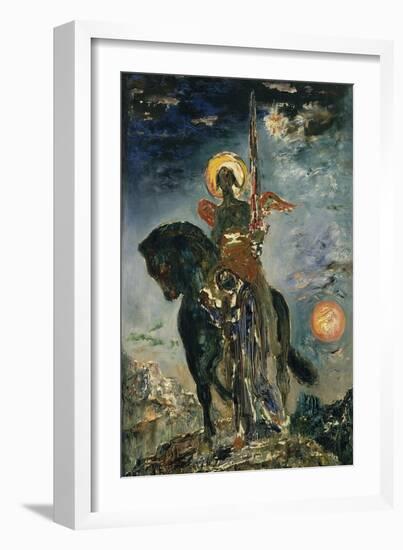 Fate and the Angel of Death, 1890-Gustave Moreau-Framed Art Print