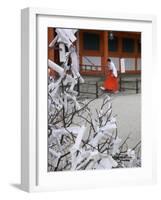 Fate and Wish Papers, Heian Jingu Shrine, Kyoto, Kansai, Honshu, Japan-Simanor Eitan-Framed Photographic Print