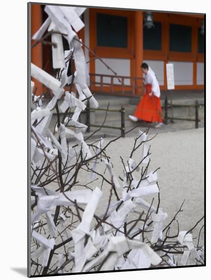 Fate and Wish Papers, Heian Jingu Shrine, Kyoto, Kansai, Honshu, Japan-Simanor Eitan-Mounted Photographic Print