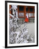 Fate and Wish Papers, Heian Jingu Shrine, Kyoto, Kansai, Honshu, Japan-Simanor Eitan-Framed Photographic Print