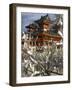 Fate and Wish Papers Tied on a Bush Branches, Heian Jingu Shrine, Kyoto, Kansai, Honshu, Japan-Simanor Eitan-Framed Photographic Print