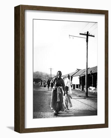 Father and Child, Seoul, Korea, 1900-null-Framed Giclee Print