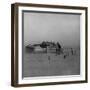 Father and Children Outside Wooden Shack That Serves as their House in the Dust Bowl-null-Framed Photographic Print