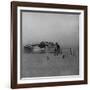 Father and Children Outside Wooden Shack That Serves as their House in the Dust Bowl-null-Framed Photographic Print