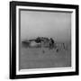 Father and Children Outside Wooden Shack That Serves as their House in the Dust Bowl-null-Framed Photographic Print