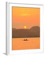 Father and daughter fishing at sunset near Lewolin Village-Stuart Westmorland-Framed Photographic Print