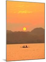 Father and daughter fishing at sunset near Lewolin Village-Stuart Westmorland-Mounted Photographic Print