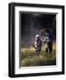 Father and Daughter Fishing-null-Framed Photographic Print