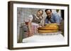 Father and Daughter Looking at Fallen Cake-William P. Gottlieb-Framed Photographic Print