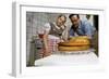 Father and Daughter Looking at Fallen Cake-William P. Gottlieb-Framed Photographic Print