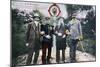 Father and His Sons at the French/German Border, 20th Century-null-Mounted Giclee Print