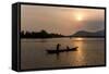 Father and Son Fishing on Kampong Bay River at Sunset-Ben Pipe-Framed Stretched Canvas