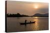 Father and Son Fishing on Kampong Bay River at Sunset-Ben Pipe-Stretched Canvas