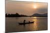 Father and Son Fishing on Kampong Bay River at Sunset-Ben Pipe-Mounted Photographic Print