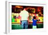 Father and Son Looking at Books Through a Shop Window, New York-Sabine Jacobs-Framed Photographic Print