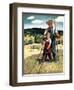 "Father and Son on Hay Wagon,"June 1, 1944-Newell Convers Wyeth-Framed Premium Giclee Print