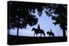 Father and Son Riding Horses-William P. Gottlieb-Stretched Canvas