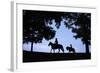 Father and Son Riding Horses-William P. Gottlieb-Framed Photographic Print