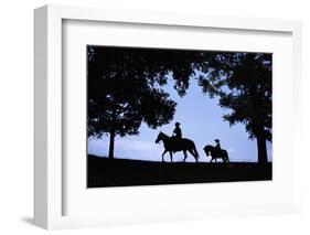 Father and Son Riding Horses-William P. Gottlieb-Framed Photographic Print