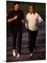 Father and Son Running Togerther for Exercise, New York, New York, USA-Paul Sutton-Mounted Photographic Print
