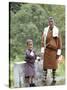 Father and Son, Trongsa, Bhutan-Angelo Cavalli-Stretched Canvas