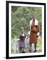 Father and Son, Trongsa, Bhutan-Angelo Cavalli-Framed Photographic Print