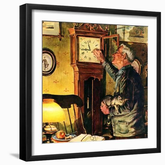 "Father and Time,"March 1, 1946-W.C. Griffith-Framed Premium Giclee Print