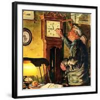 "Father and Time,"March 1, 1946-W.C. Griffith-Framed Giclee Print