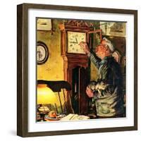 "Father and Time,"March 1, 1946-W.C. Griffith-Framed Giclee Print