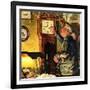 "Father and Time,"March 1, 1946-W.C. Griffith-Framed Giclee Print