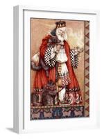 Father Christmas and Cats-Anne Yvonne Gilbert-Framed Giclee Print