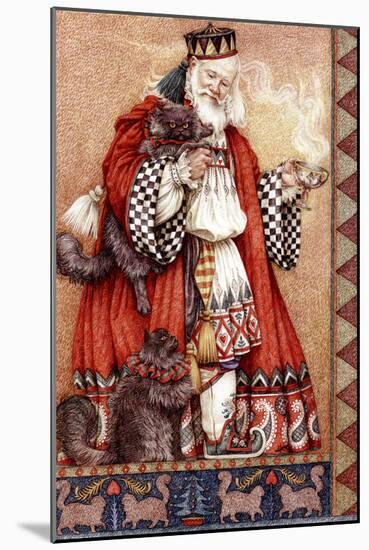 Father Christmas and Cats-Anne Yvonne Gilbert-Mounted Giclee Print