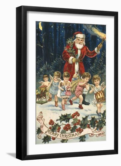 Father Christmas and His Merry Band-null-Framed Giclee Print