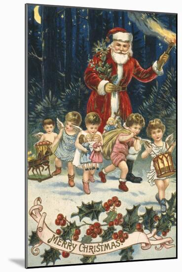 Father Christmas and His Merry Band-null-Mounted Giclee Print
