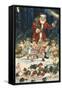 Father Christmas and His Merry Band-null-Framed Stretched Canvas
