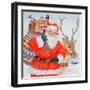 Father Christmas and His Reindeer-Catherine Bradbury-Framed Premium Giclee Print